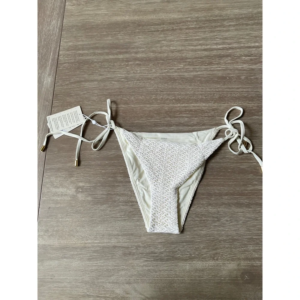 Monday Swimwear Le Marais Bottom Ivory Medium New With Tags